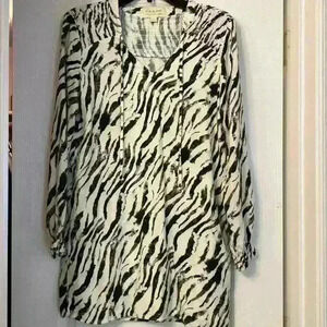 Anthropologie Cloth + Stone Zebra Print Shift Dress